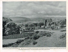 Bolton Castle Wensleydale Yorkshire Vintage Picture Old Print 1952 CLPBOB3#64