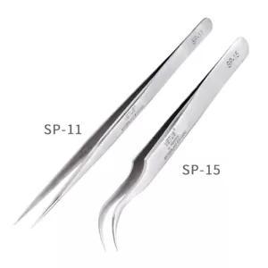 Juego de pinzas de acero inoxidable antiestáticas VETUS SP-11 SP-15 reparación electrónica - Imagen 1 de 10