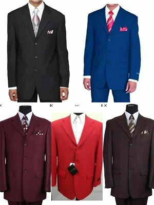 mens' Polyester Basic Suit 3 Button by Fortino Landi  Style 802P  - Image 1 of 4