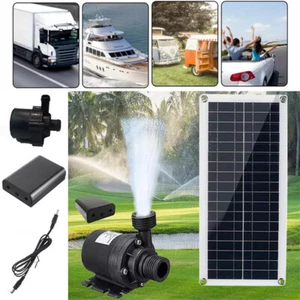 800l/h DC 12V Brushless Solar Wasserpumpe 10W Solarpanel Pumpe Fisch-Teich-Garteneh - Bild 1 von 15