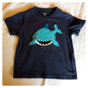 18m Carters Shark Face Short Sleeve Toddler Tee Shirt - Picture 1 of 5