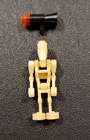 LEGO Star Wars Minifigure Battle Droid - Tan, Angled Arms (SW0001B)