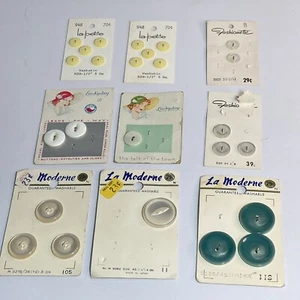 Lotto Vintage Bottoni Luckyday La Petite Fashionette La Moderne Varietà Rotonda - Foto 1 di 15