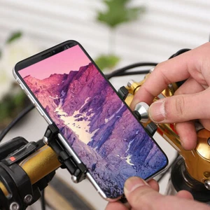 Cell Phone Clamp 360 Adjustable Scooter Phone Clip for All Phones (Black) - Photo 1 sur 6