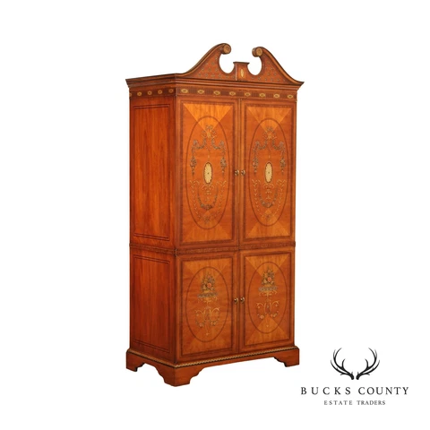 Drexel Heritage 'Devoncourt' Adams Style Paint Decorated Armoire Cover