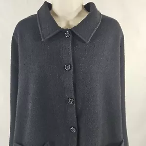 Liz & Claiborne Liz Damen Pullover Oberteil Bluse Gr. 3 Langarm Knöpfe schwarz - Bild 1 von 15