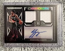 SHAEDON SHARPE 2022-23 Obsidian Rookie Jersey INK Electric Etch PURPLE AUTO /75