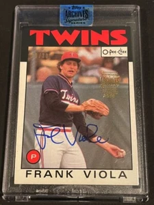 2018 Topps Archives Frank Viola AUTO /30 Signature Series 1986 OPC O-Pee-Chee - Picture 1 of 1