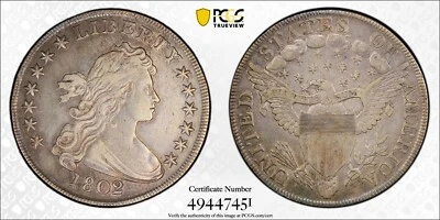 1802/1 Draped Bust DOLLAR *PCGS VF++++* B-2,BB-233 *SUPER FAST SHIPPING!!! - Image 1 of 4