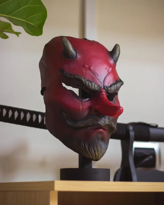 Tengu – Japanese Tengu Oni Mask | Handmade Yokai Demon Cosplay Mask - Image 1 of 4