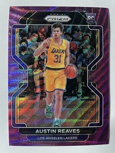 2021-22 Panini Prizm Basketball Austin Reaves Purple Wave Rookie Card #165 