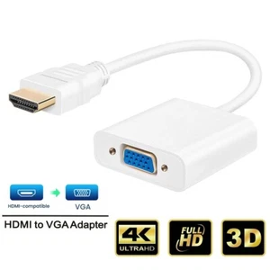 HDMI Male to VGA Female Video Cable Converter Adapter For PC Monitor 4K 1080P PS - Bild 1 von 7
