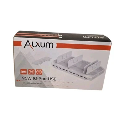 Alxum Charging Station 96W 10-Port USB Charging Station Multiple Device USB NEW - Image 1 of 4