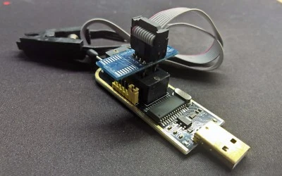 KIT Programmatore CH341A USB per BIOS e EEPROM 24c 25x + Clip test SOP8