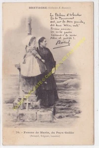 Cpa Song By Theodore Botrel Brittany Fisherman's Wife From The Goëllo Region - Picture 1 of 2