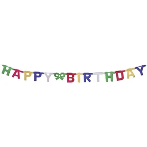 Girlande Buchstabenkette -Happy Birthday- metallic 1,5 Meter - Bild 1 von 1