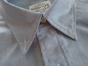 NWOT Goodfolks (manufactured by Brooks Brothers Blue Button Down Collar 16-32 - Picture 1 of 6