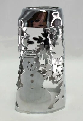 Soporte para funda de jabón Bath & Body Works muñeco de nieve plateado-copos de nieve-árbol de Navidad  Foto 1 de 3