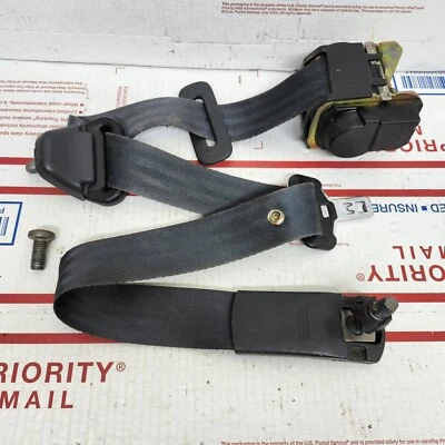 ✅Cinturón de seguridad delantero izquierdo Oldsmobile Cutlass Supreme 95-97 con perno OEM gris oscuro Foto 1 de 4