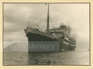 Dampfer Foucauld, während seiner Kreuzfahrt in Norwegen - Vintage Foto 1936 - Bild 1 von 2