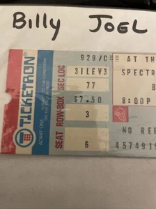 talón de boleto Billy Joel vintage  - Imagen 1 de 2