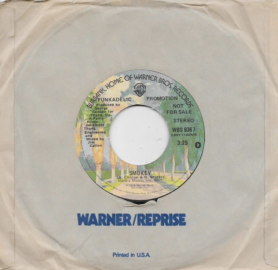 FUNKADELIC  Smokey  rare promo 45 from 1976  GEORGE CLINTON Foto 1 de 1