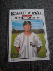 GLEYBER TORRES 2017 Topps Heritage 5x7 rookie 17/49