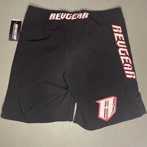 Revgear Fight Shorts Adult Large Black BJJ MMA Jiu Jitsu Boxing - Picture 1 of 11