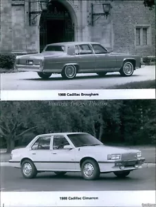 1988 Photo 1988 Cadillac Brougham Cadillac Cimarron Advertisement Cars 7X9 Press - Picture 1 of 2