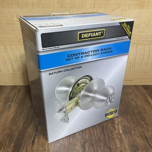 Defiant Hartford Satin Nickel Bed/Bath Door Knob Contractor Pack (6-Pack) - Picture 1 of 5