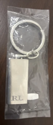 Never Opened RALPH LAUREN Keychain Accessory~Rectangular Silver Tone Metal - Image 1 of 3