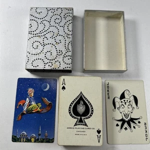 CARTE DA GIOCO VINTAGE ARRCO TAPPETO MAGICO VOLANTE GENIO-MAZZO COMPLETO-2 JOLLY - Foto 1 di 20