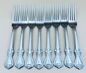 Set Of 8 Towle Old Colonial 18/10 Stainless 8" Dinner Forks Flatware - Picture 1 of 10