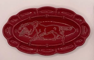Vintage Red Haeger Hunting Dog Ashtray - Picture 1 of 12