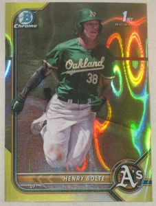 Henry Bolte 2022 Bowman Chrome Draft Yellow Lava Refractor Rookie 1st (33/75) As - Picture 1 of 2