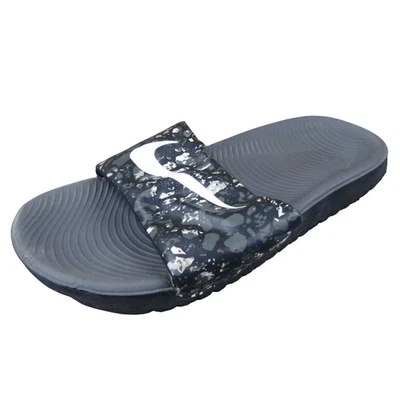 Sandalias Nike Kawa Slide negras blancas salpicaduras para niños pequeños 11C cómodas sin cordones Foto 1 de 4