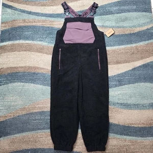 Dakine Skadi Women’s Fleece Bib Overalls Black Purple Size Small Fall 25 NWT - Picture 1 of 16