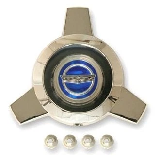 For Ford Mustang 1965-1966 Scott Drake Blue Wire Spoke Wheel Center Cap Foto 1 de 2
