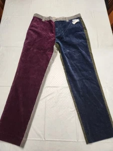 Brooks Brothers Corduroy Patchwork Pants Mens 38x32 Clark Fit NWT Unique - Picture 1 of 7