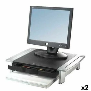 Aufzug Fellowes Office Suites Monitor Silberfarben Schwarz 2 Stück - Bild 1 von 2
