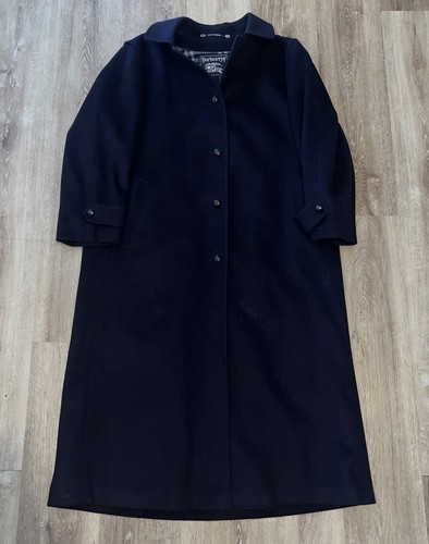 GUCCI Cappotto lana vintage Burberrys originale Loden Austria donna taglia 12 check fodera zip