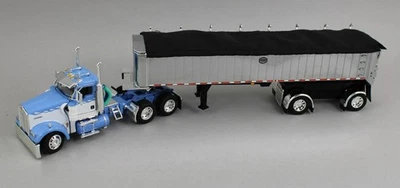DCP 1:64 *BLUE* Kenworth W900L Day Cab w/CHROME Mac COAL END DUMP Trailer - Image 1 of 2