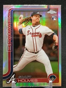 Grant Holmes RC Refractor 2025 Topps Chrome #169 Atlanta Braves Rookie  - Picture 1 of 9