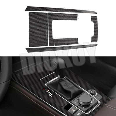 For Mazda CX30 CX-30 2020-2025 Carbon Fiber Gear Shift Panel Cover Trim Sticker - Image 1 of 4