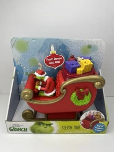 2018 Dr Seuss The Grinch Movie SLEIGH TIME Push Button Action Toy - New - Picture 1 of 9