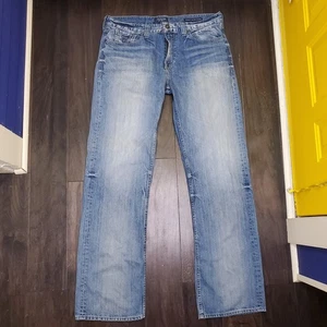Jeans GUESS Para Hombre 36x34 Azul Desmond Calce Recto Relajado - Imagen 1 de 14