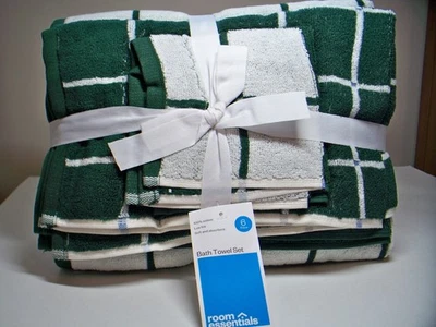 Juego de 6 toallas de baño Target Room Essentials Forrest verde Foto 1 de 3