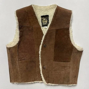 Chasser Vintage Herren xs / Gr. 6 Lederweste mit Fellfutter - Bild 1 von 8