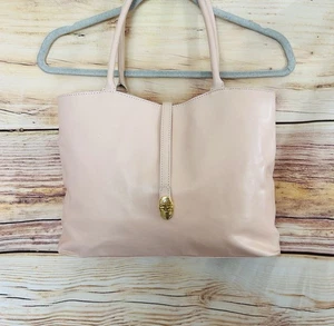 Valentina Women’s Light Pink / Peach Genuine Italian Leather Buckle Shoulder Bag - Picture 1 of 13