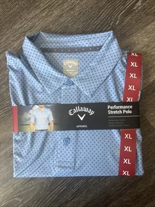 Polo Callaway Uomo XL Blu Performance Elasticizzata Opti-Dri Golf Nuova - Foto 1 di 5